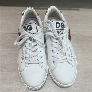 Women's White DOLCE AND GABANNA Sneakers WITH HEARTS PORTOFINO